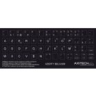 Axitech Notebook Keyboard Stickers Azerty Belgium Black stickers-azerty-be-black