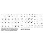 Axitech Notebook Keyboard Stickers Azerty Belgium White stickers-azerty-be-white